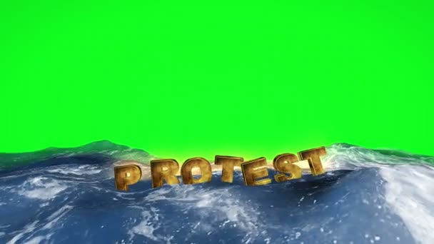 Testo di protesta galleggiante in acqua
 - Filmati, video