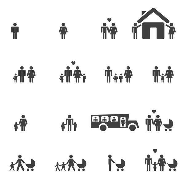 People Family Pictogram. - Vector, Image