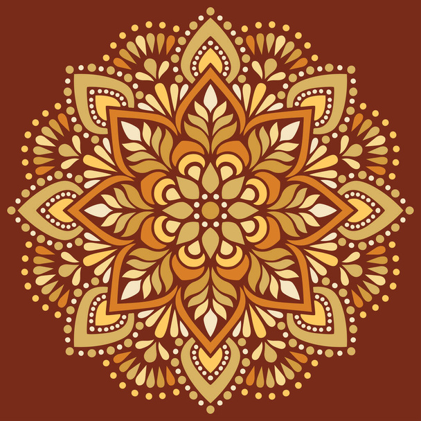 Mandala pattern color Stencil doodles sketch good mood. Good for creative and greeting cards, posters, flyers, banners and covers - Διάνυσμα, εικόνα