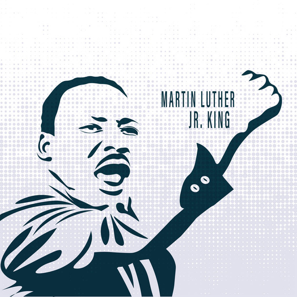 Memphis, Estados Unidos - circa abril 1968: Martin Luther King Jr retrato
 - Vector, Imagen