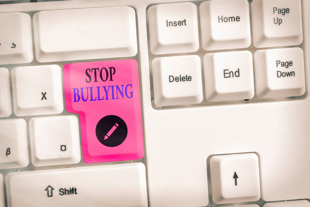 Word writing text Stop Bullying. Business concept for voicing out their campaign against violence towards victims. - Photo, Image