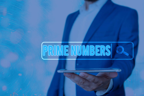 Írj egy üzenetet a Prime Numbers-nek. Fogalom jelentése pozitív egész szám, amely egy és önmaga tényezőit tartalmazza. - Fotó, kép