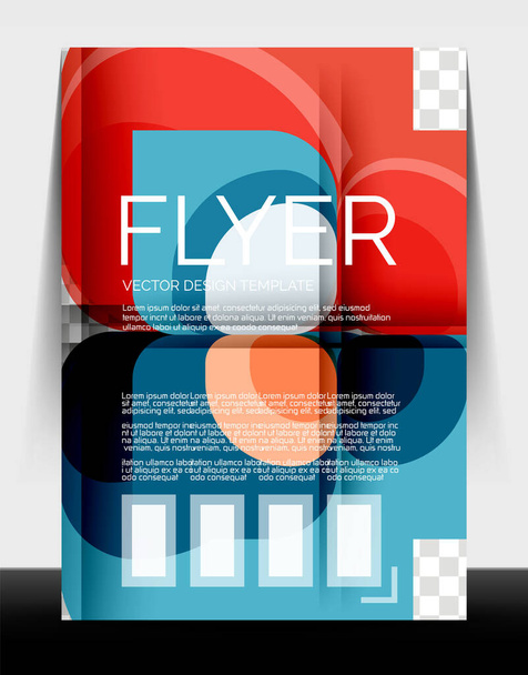 Шаблон брошюры делового годового отчета, обложки формата А4, созданные с использованием геометрических современных моделей - Вектор,изображение