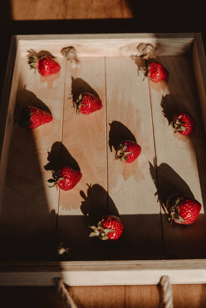 Yummy strawberries in the sun    - Foto, Imagem