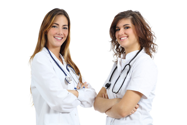 Doctor woman and nurse posing looking at camera - Photo, Image