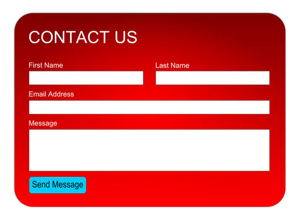 red Contact us form or Feedback form  illustration - Foto, imagen