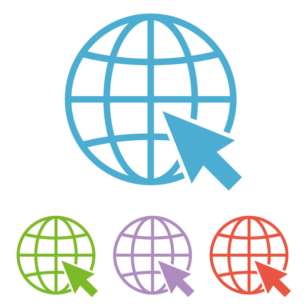 Icono web. Símbolo de página del icono del sitio web para su diseño web. Internet mundo vector
 - Vector, Imagen