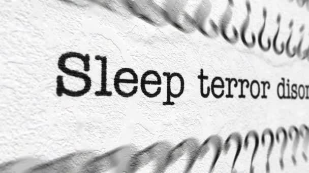 Trastorno del terror del sueño
 - Metraje, vídeo
