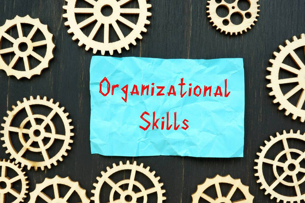 Business concept about Organizational Skills with inscription on the piece of paper. - Photo, Image