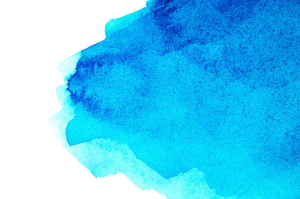 Blauwe abstracte achtergrond in aquarelstijl - Foto, afbeelding