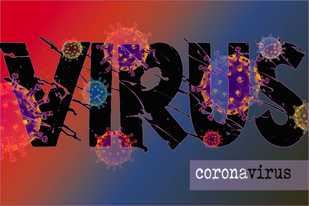 Coronavirus disease (COVID-19 )outbreak and coronaviruses influenza background. - Foto, imagen