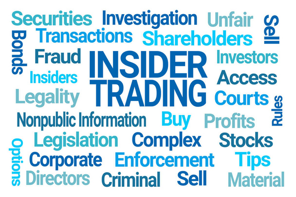 Insider Trading Word Cloud su sfondo bianco
 - Foto, immagini