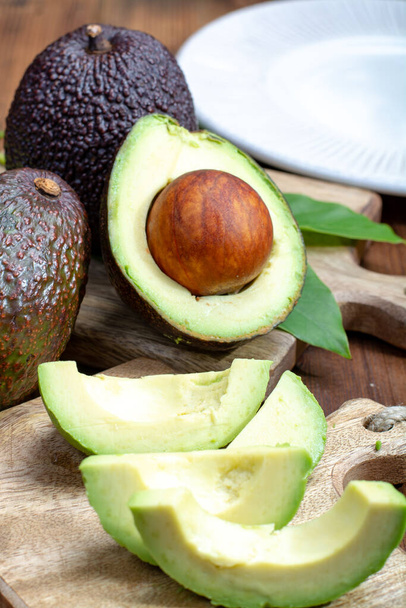 Ripe organic healthy hass avocado, new harvest  close up - Photo, Image