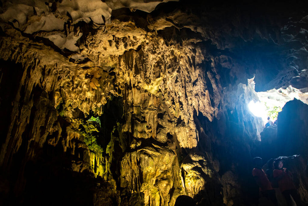 Sung Sot Cave the surprise cave  in Bo Hon island and one of the largest caves in the Halong bay area in Vietnam - Photo, Image
