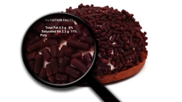 Táplálkozási tények a sütiben - Felvétel, videó