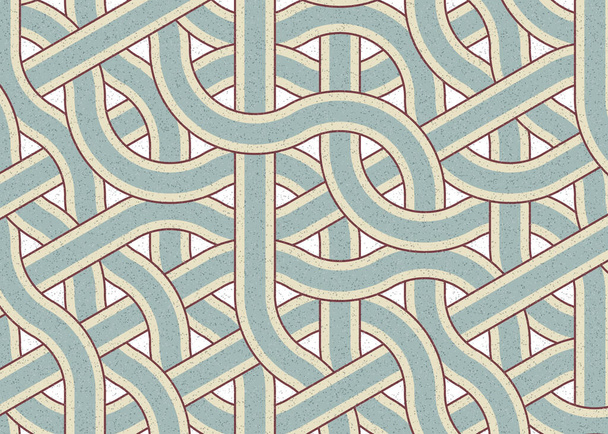 színes csempe zökkenőmentes véletlenszerű összefonódó hullámos vonalak minta, kapcsolat művészet háttér tervezés illusztráció   - Vektor, kép