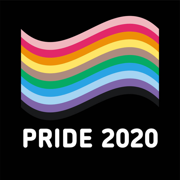 υπερήφανος 2020 μαύρο εικονίδιο φόντο σύμβολο διάνυσμα λογότυπο - Διάνυσμα, εικόνα
