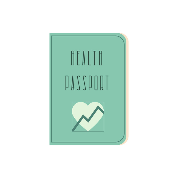 Vector illustratioVector illustration of health passport. Medicine service passport background overlay. Flat design modern template. Medical Tourism concept. - Vector, Image