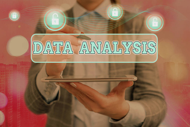 Word writing text Data Analysis. Business concept for Business intelligence and analytics with a new startup project discussion. - Photo, Image