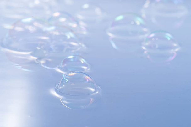 Soap Bubbles close up shot  - Foto, afbeelding