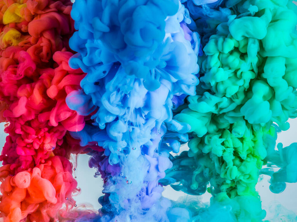 Míchání barev inkoustem ve vodě - Fotografie, Obrázek