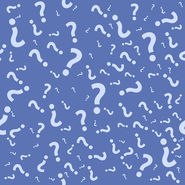 Question mark seamless pattern. Trivia poster design template, random punctuation marks background, quiz loading page, vector illustration - Vector, Image