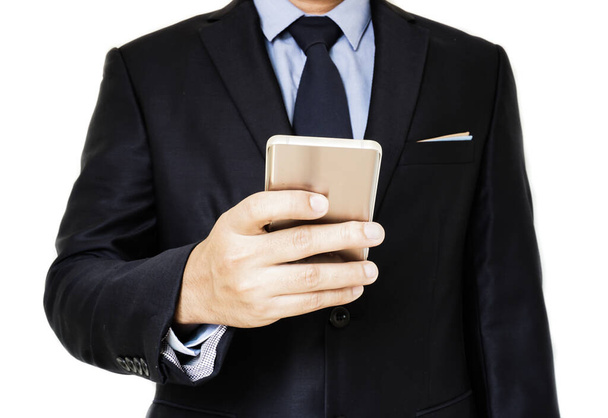 the businessman using a smartphone. - 写真・画像