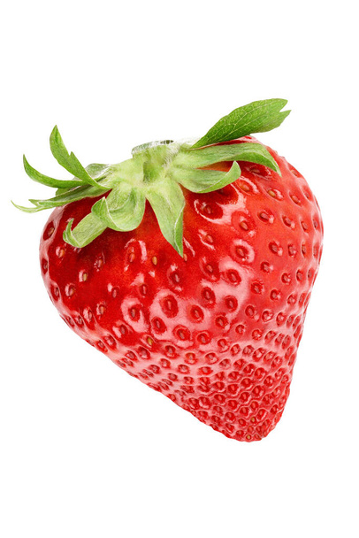 Red strawberry isolated on white background with clipping path. - Photo, Image