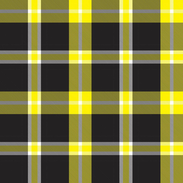 Yellow Plaid, checkered, tartan seamless pattern suitable for fashion textiles and graphics - Vector, Image