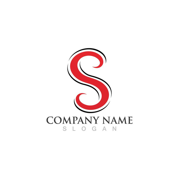 Business aziendale S lettera logo vettoriale di progettazione - Vettoriali, immagini
