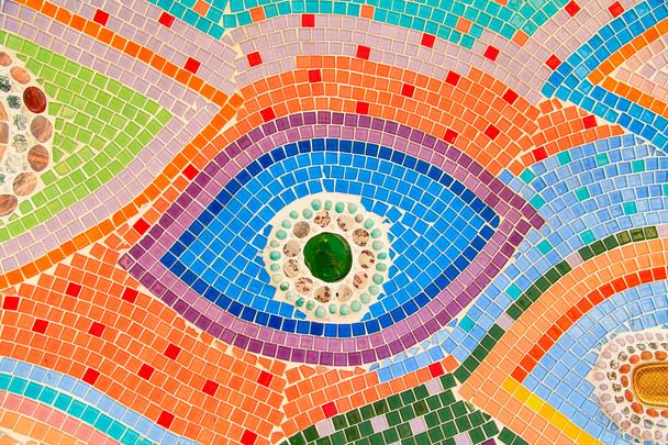 Fundo de azulejo colorido envidraçado
 - Foto, Imagem