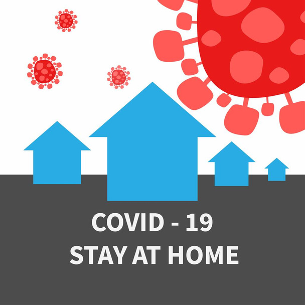 Stay home and stay safe - Vector, Imagen