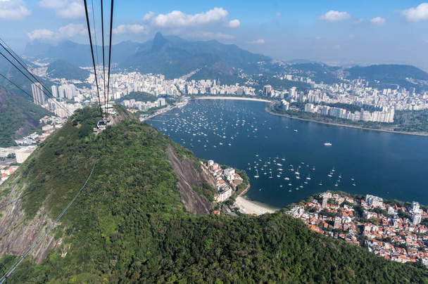 Panoramic view of Rio de Janeiro from the top of the sugarloaf mountain  - Photo, Image