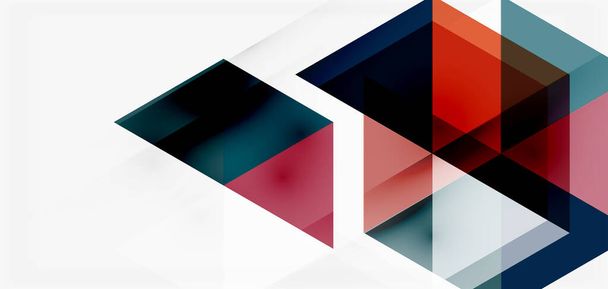 Geometrické abstraktní pozadí, mozaický trojúhelník a šestiúhelníkové tvary. Moderní abstraktní šablona pro obchodní nebo technologickou prezentaci, internetový plakát nebo webový obal brožury, tapety - Vektor, obrázek