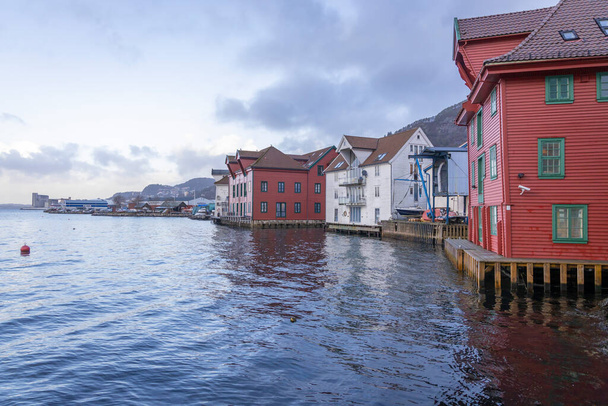 Norveç 'te Bergen şehir manzarası - Fotoğraf, Görsel