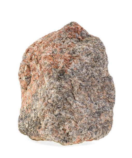 Натуральний гранітний камінь на білому тлі, ізольований
. - Фото, зображення