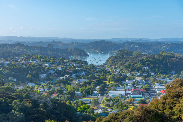 Aerial view of Russell in New Zealand - Valokuva, kuva