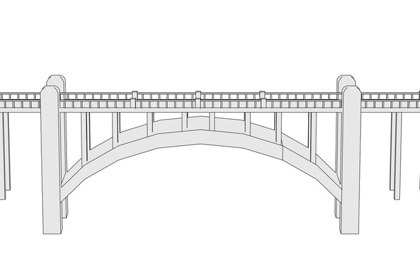 kreslený obrázek mostu (architektura prvek) - Fotografie, Obrázek
