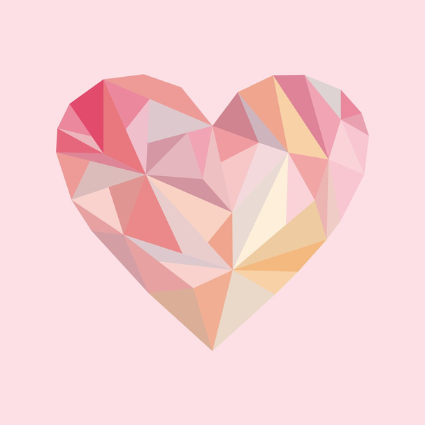 Abstract heart at pink background in vector - Vector, Image