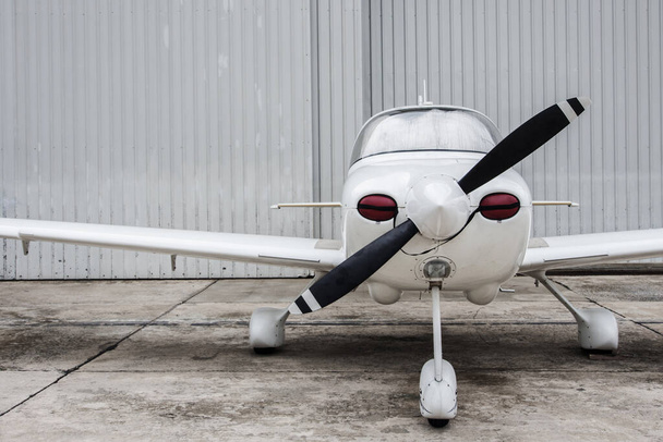 Light propeller airplane. Small private fix-wing plane - Foto, Imagem