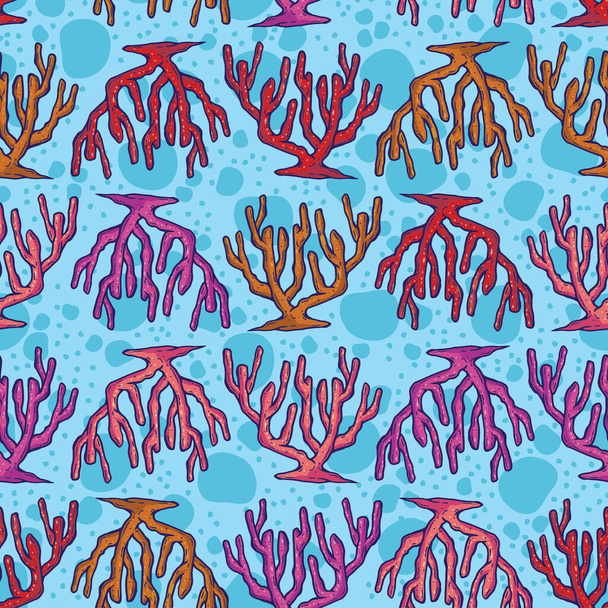 Gyönyörű korall zökkenőmentes felületi minta tervezés - Fotó, kép