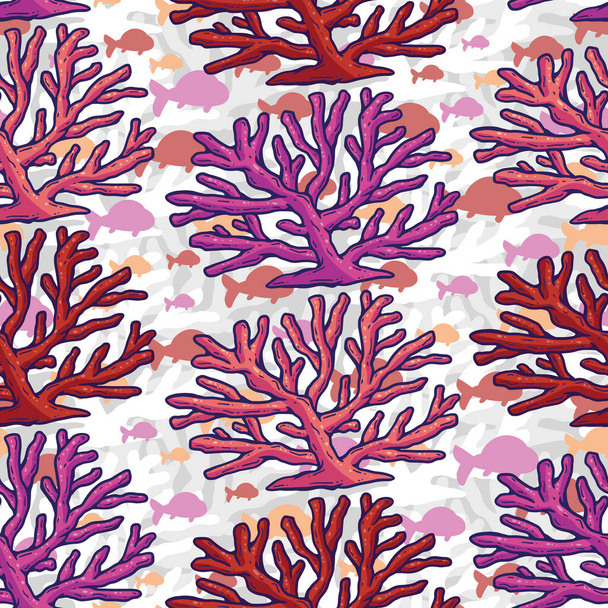 Hermoso diseño de patrón de superficie sin costura de coral
 - Foto, Imagen