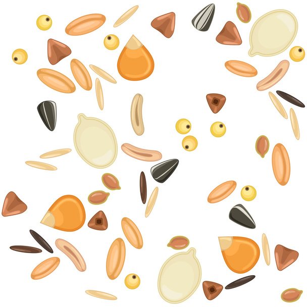 Cereals grains seamless pattern - Vector, Image