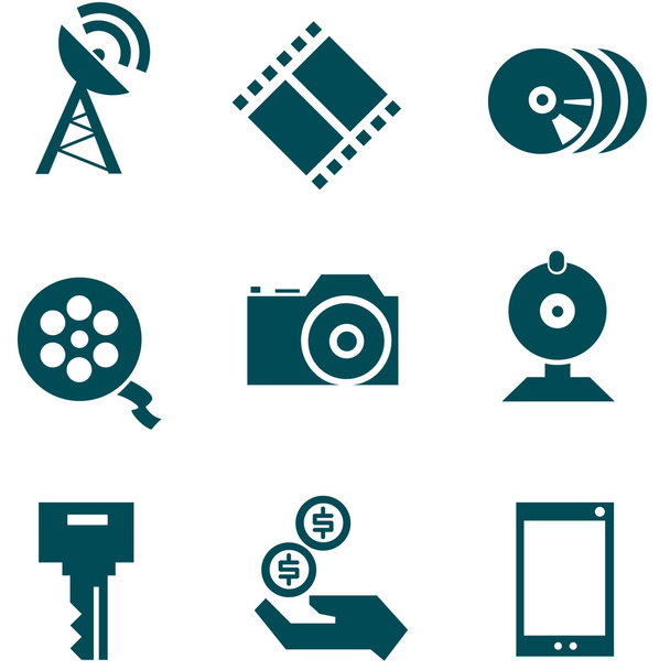 Set di icone delle tecnologie multimediali
 - Vettoriali, immagini