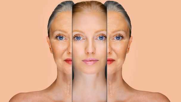 beauty concept skin aging. anti-aging procedures - Photo, Image