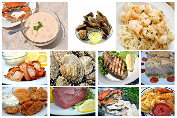 Seafood Collage - Photo, Image