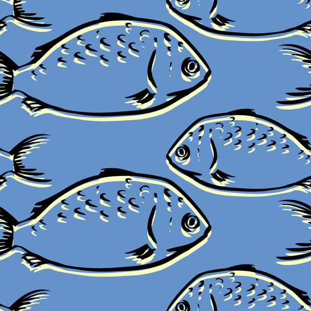wzór z ryby - Wektor, obraz