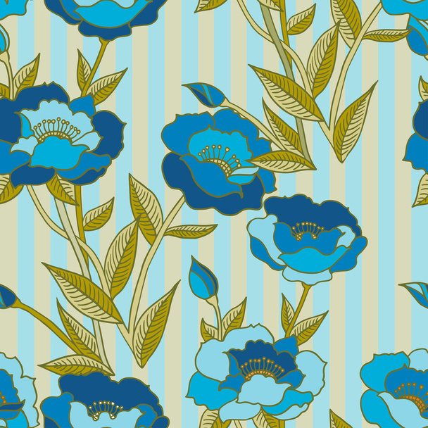 Peony vector seamless pattern. - Vector, Image