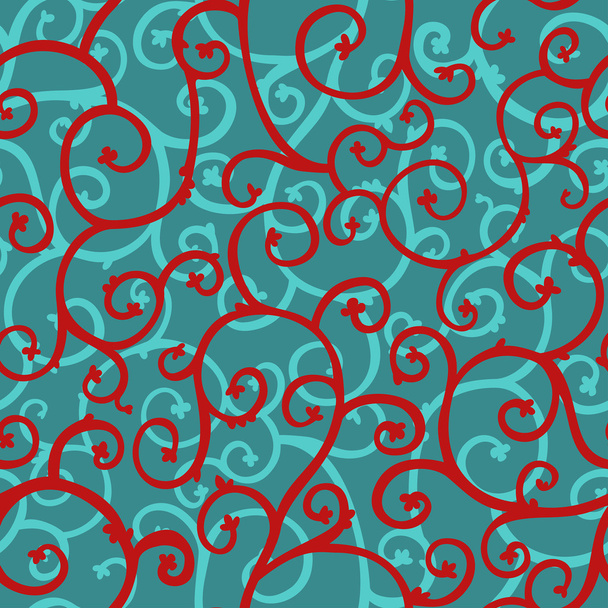 Curly vector seamless pattern. - Vetor, Imagem