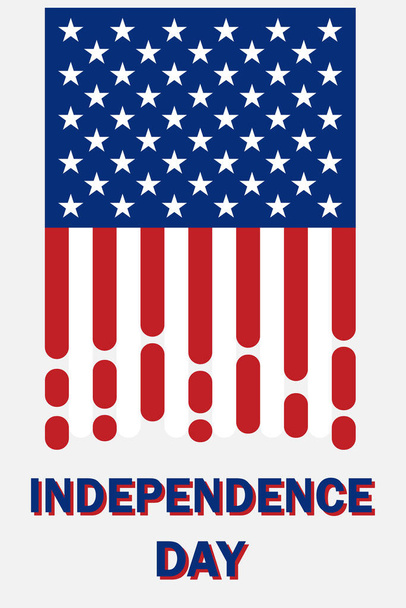 United States of America Independence Day traditional annual July 4th holiday, vector poster. All elements are isolated. Vector EPS 10. - Vector, Image